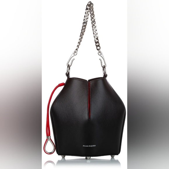 Alexander McQueen The Bucket Bag Black Calf Leather Small. Sold Out Everywhere!! - Picture 1 of 8